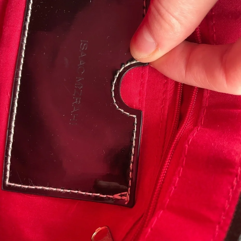 Isaac mizrahi black mini leather purse